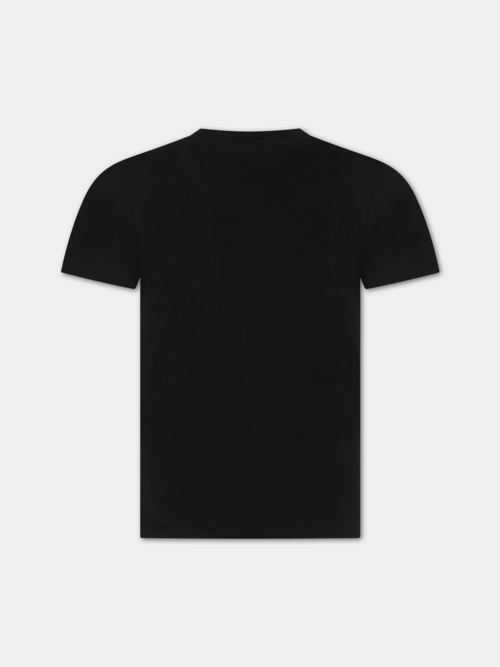 T-shirt nera per bambini con scritta,Dsquared2,DQ2037 D0A2E DQ900