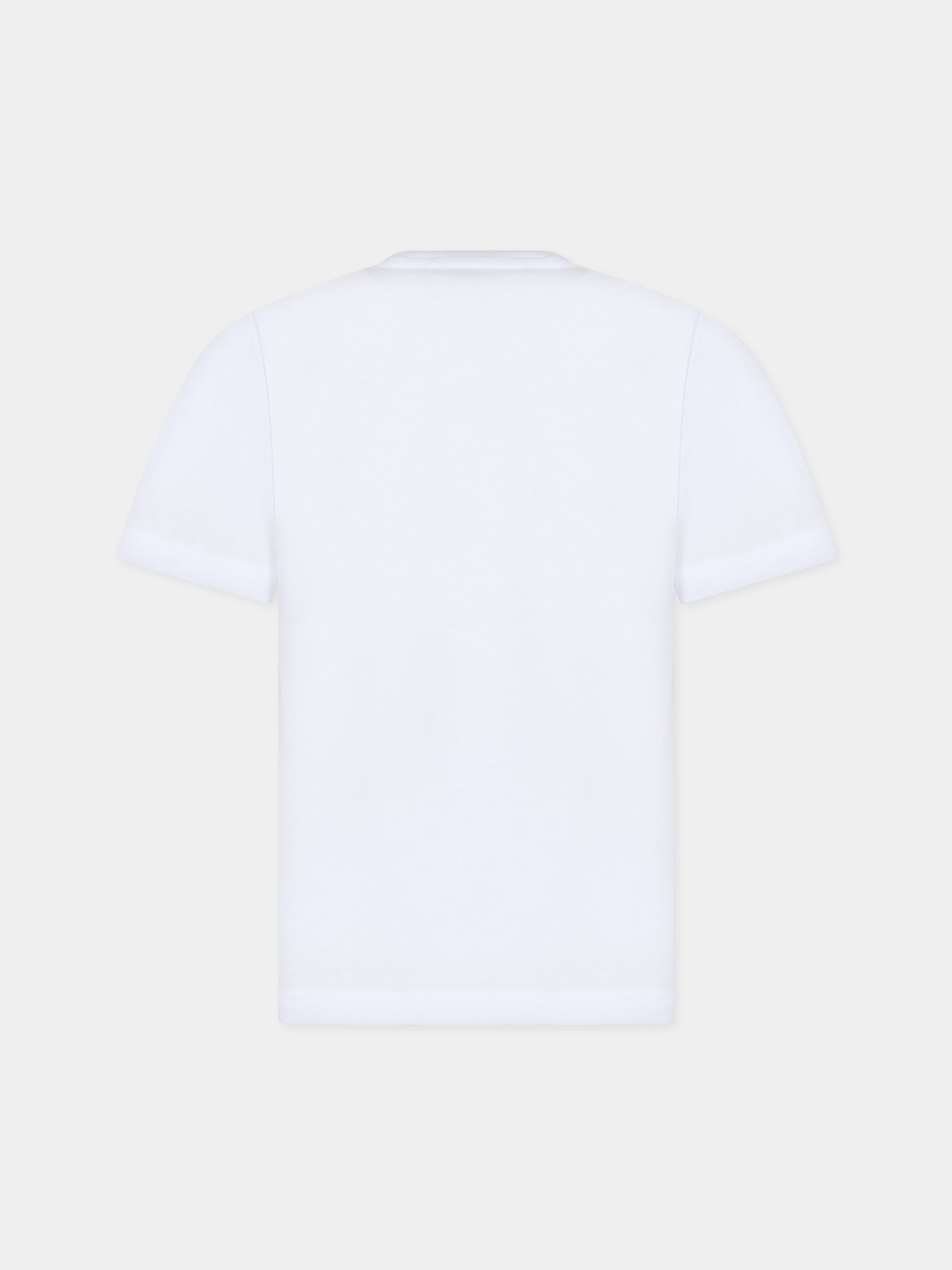 T-shirt bianca per bambino con logo,Dsquared2,DQ1977 D004G DQ100