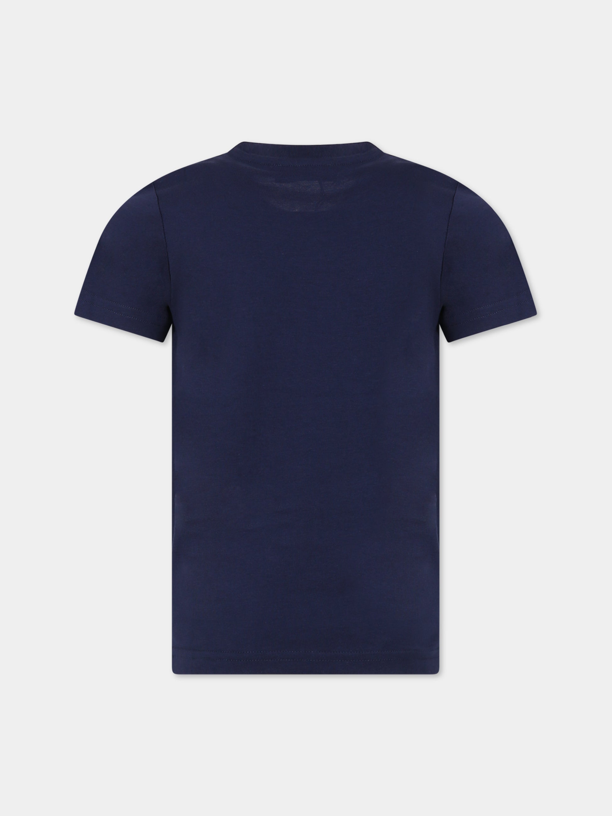 T-shirt blu per bambino con logo,Dsquared2,DQ1983 D00MV DQ875