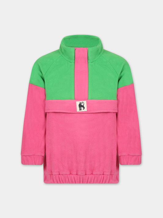 Felpa rosa per bambina con pantera,Mini Rodini,2371011628