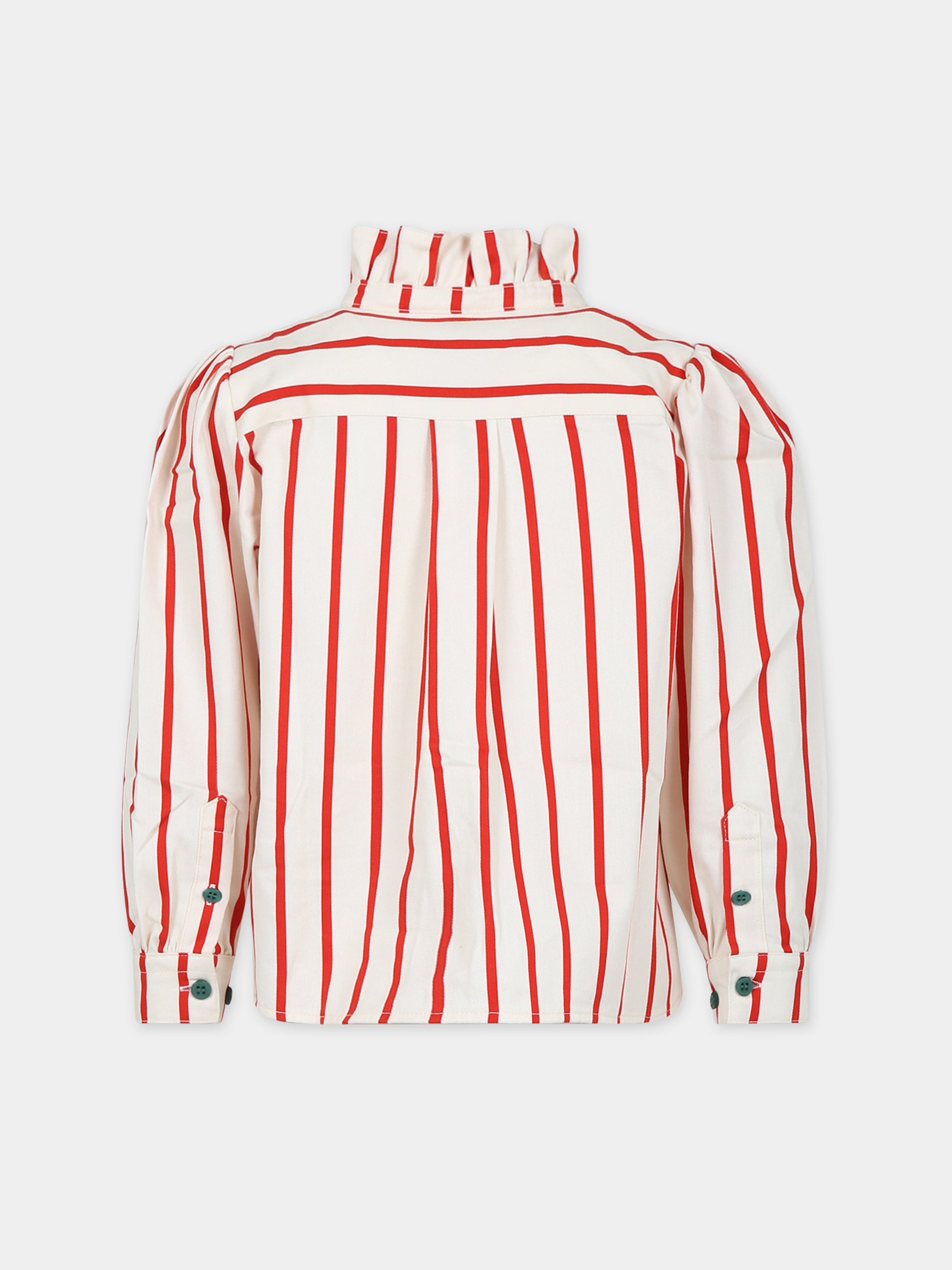 Camicia avorio per bambina con cuore,Mini Rodini,2372010500