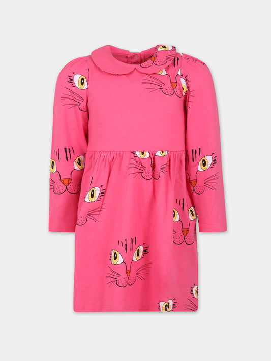 Vestito fucsia per bambina,Mini Rodini,2375011528