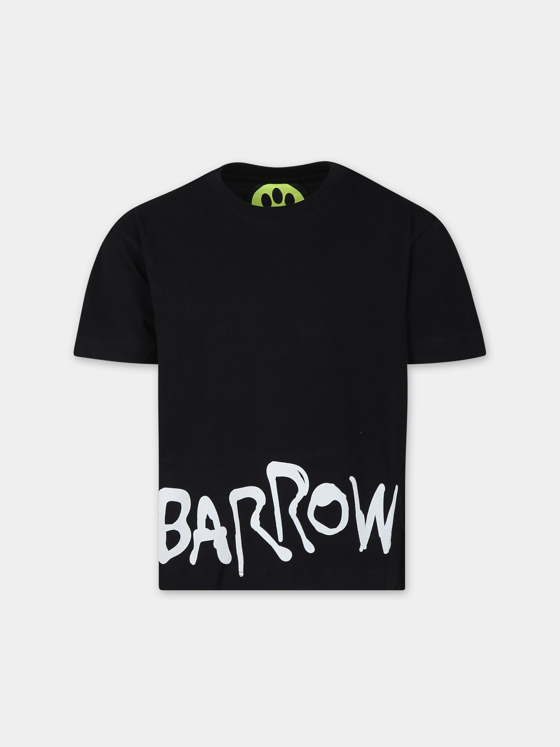 T-shirt bianca per bambini con orso e logo,Barrow,F3BKJUTH025 110