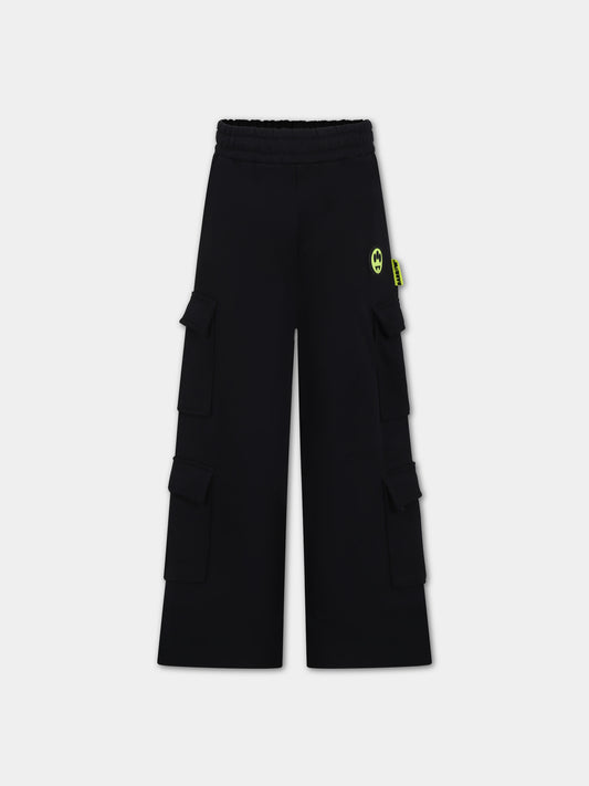 Pantaloni neri per bambini con smile,Barrow,F3BKJUFP031 110