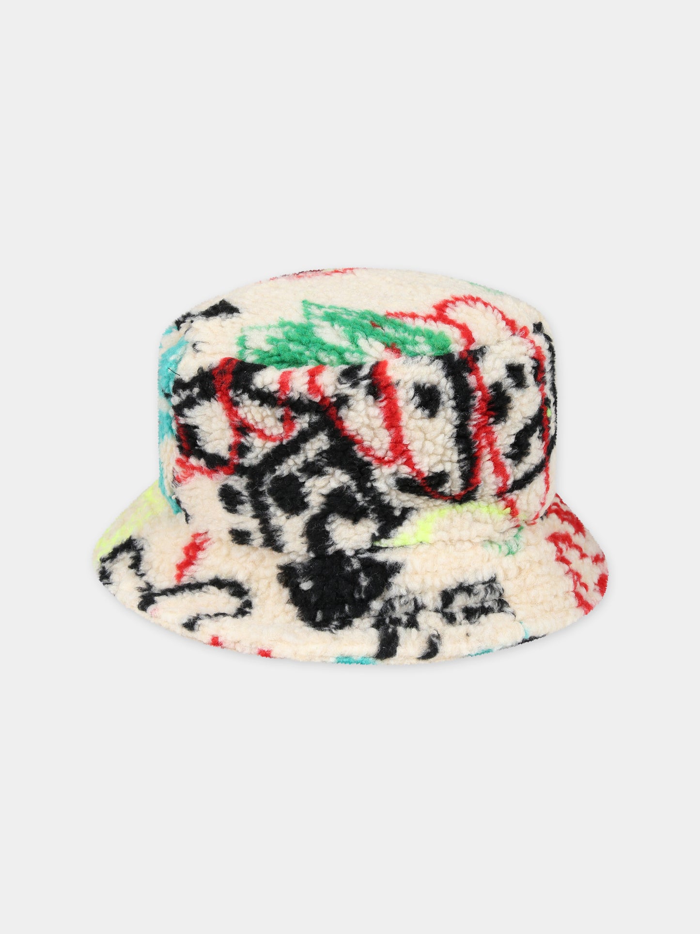 Cloche beige per bambini con logo e stampa,Eirene,F3BKJUCT083 BW009