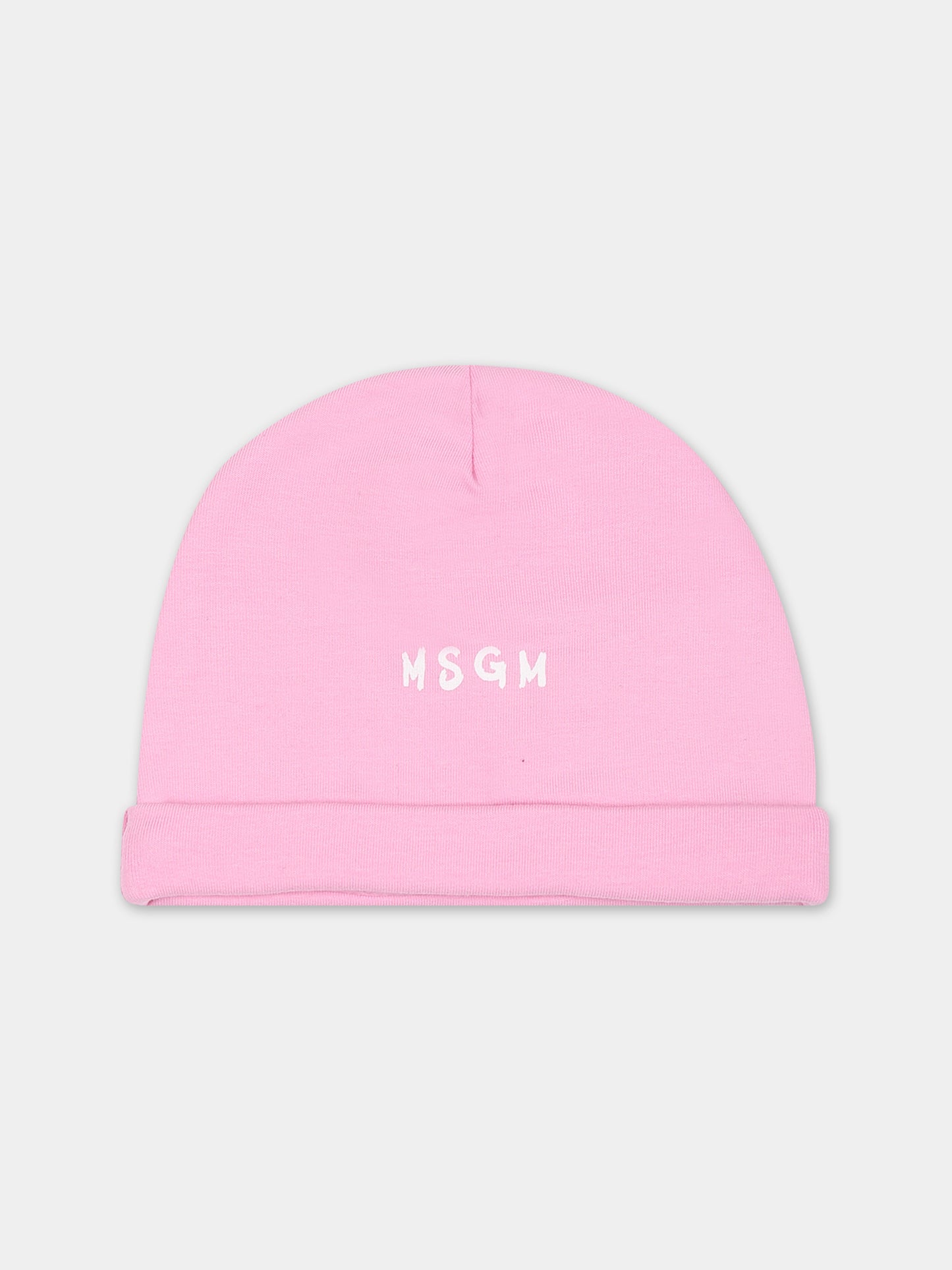 Set rosa per neonata con logo,Msgm Kids,F3MSUBRS035 042