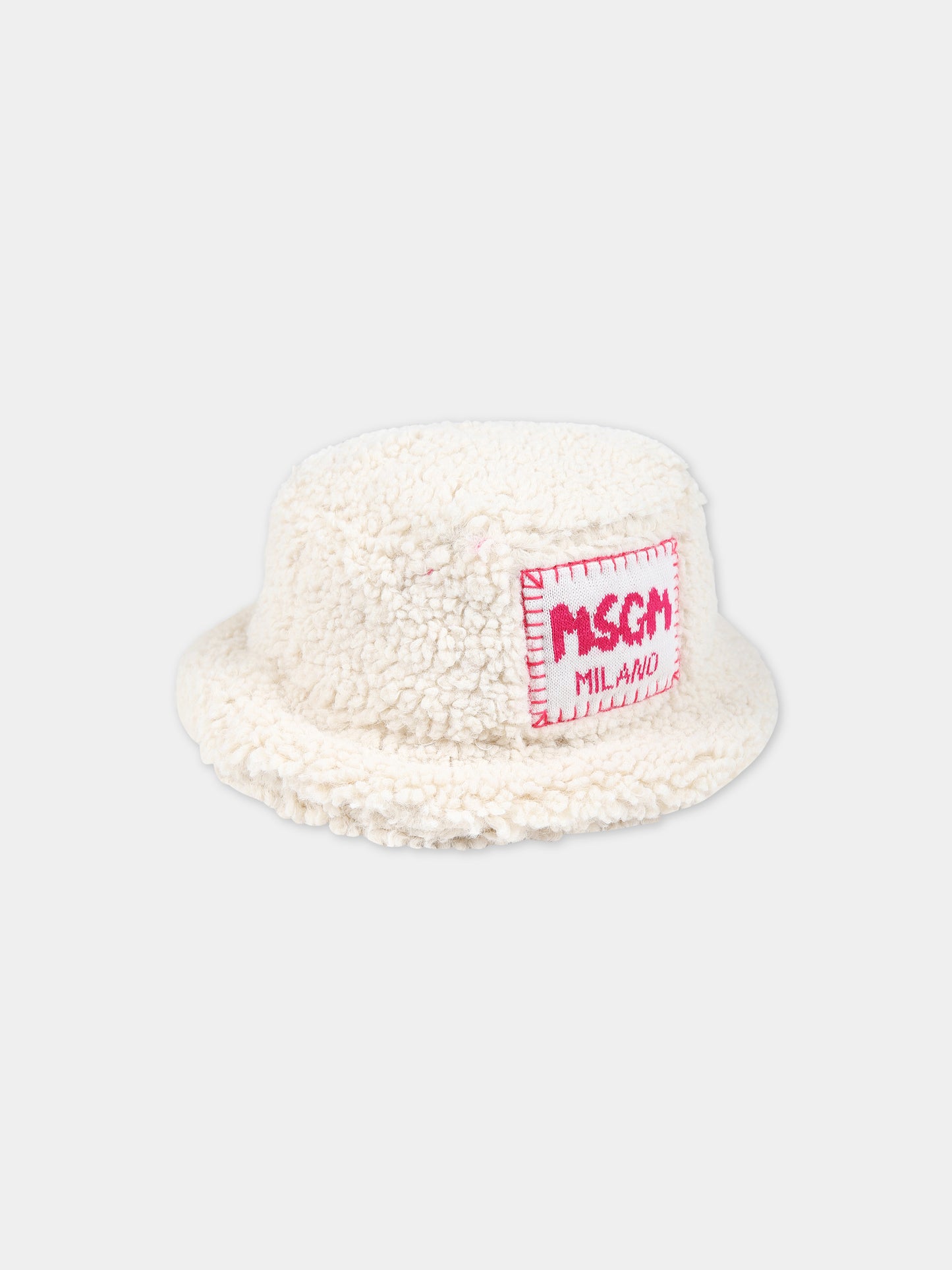 Cloche avorio per bambina con logo,Msgm Kids,F3MSJGCT059 013