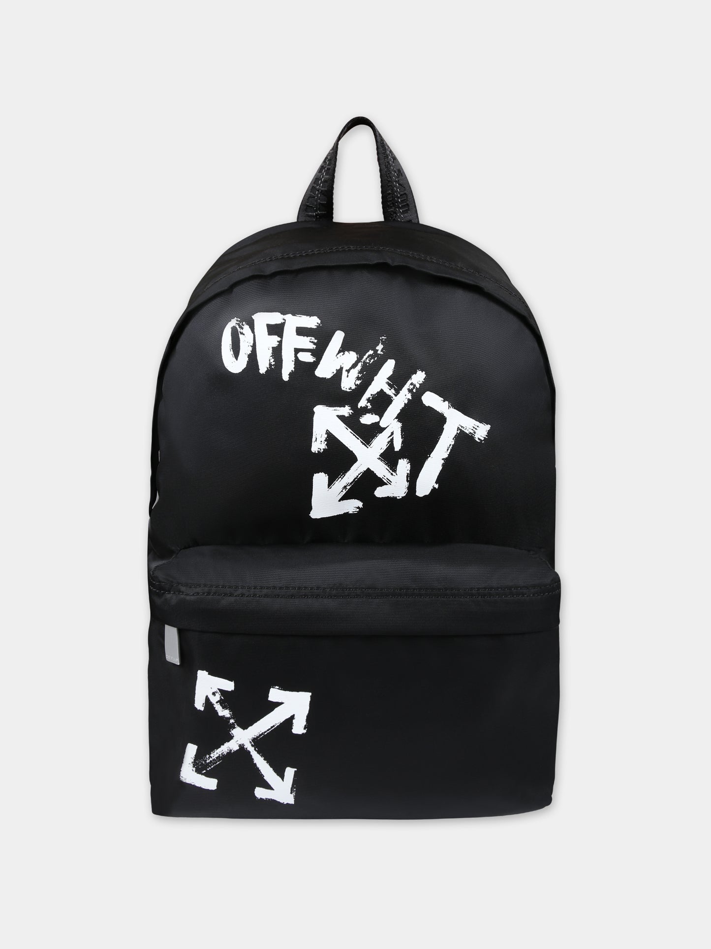 Zaino nero per bambini con logo,Off White,OBNB001F23FAB0061001