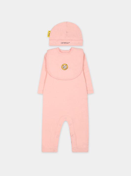 Set rosa per neonata,Off White,OG2X007F23JER0013010