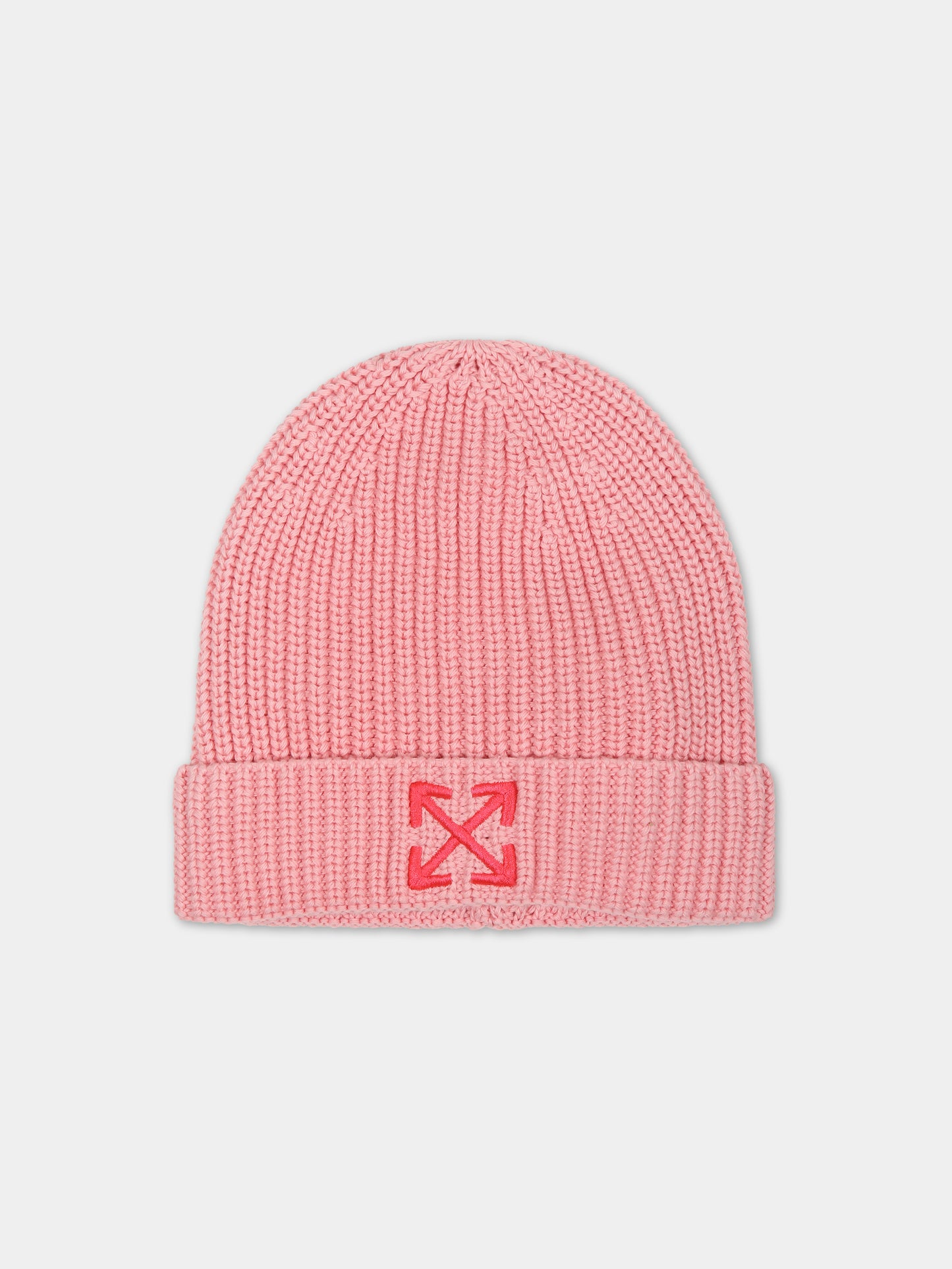 Cappello rosa per bambina,Off White,OGLC001F23KNI0013032