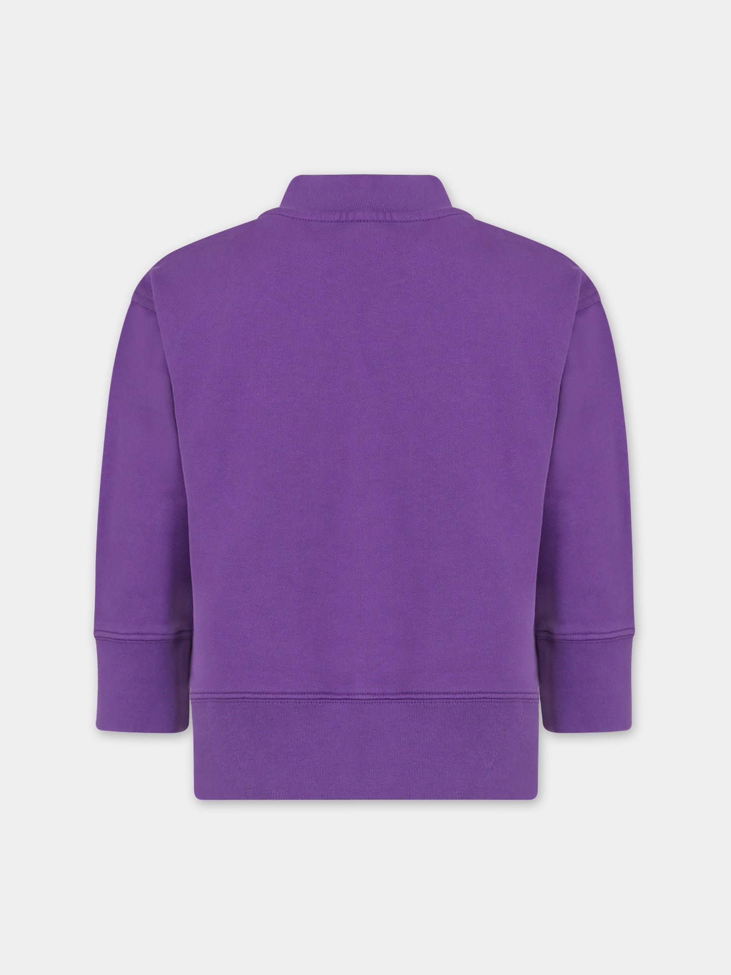 Felpa viola per bambini con logo,Palm Angels,PBBA001C99FLE0043701