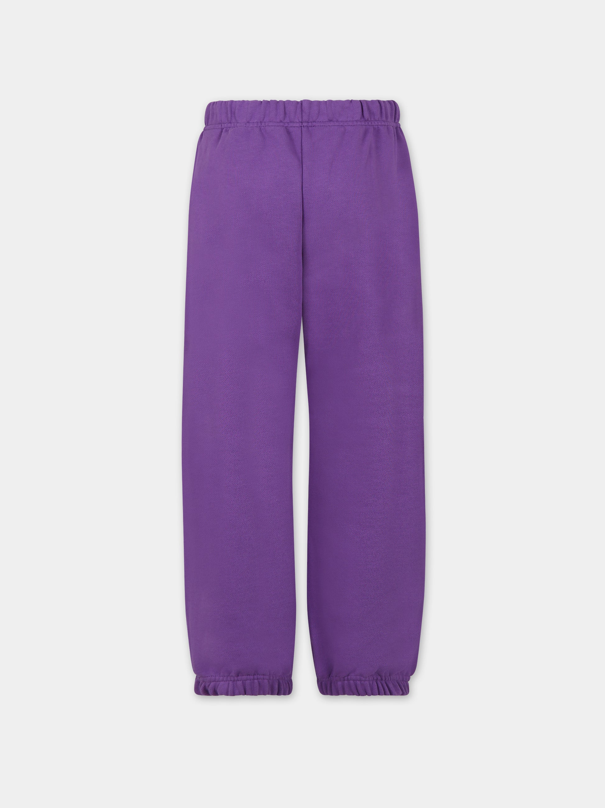 Pantaloni viola per bambini con logo,Palm Angels,PBCH008C99FLE0013701