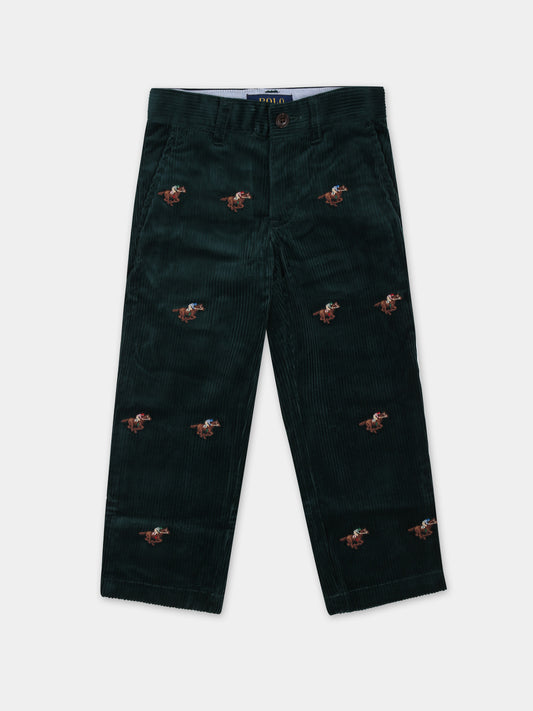 Pantalone casual verde per bambino,Ralph Lauren Kids,917053001