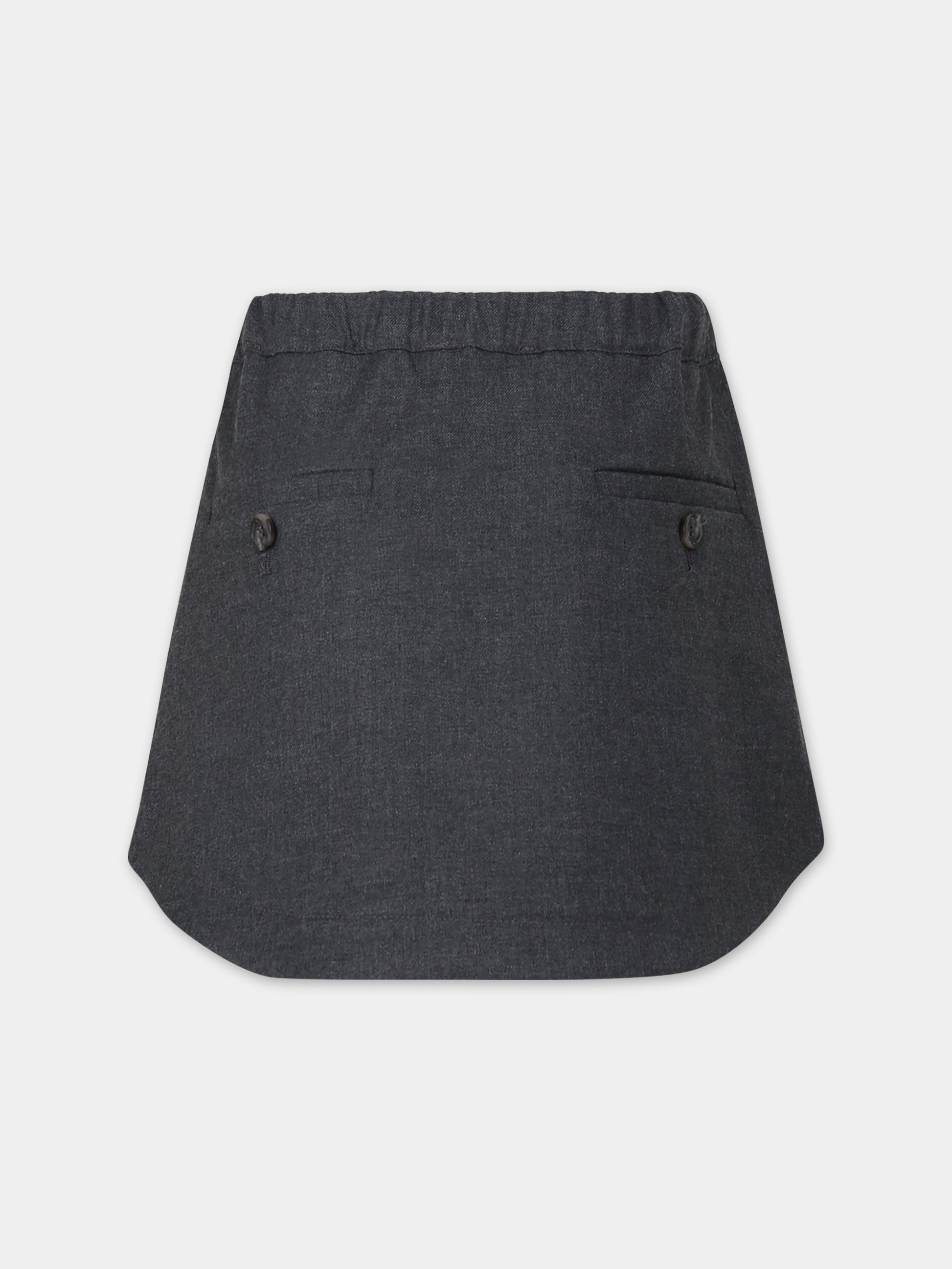 Gonna grigia per bambina,Douuod Kids,DT7A01 I0111 811