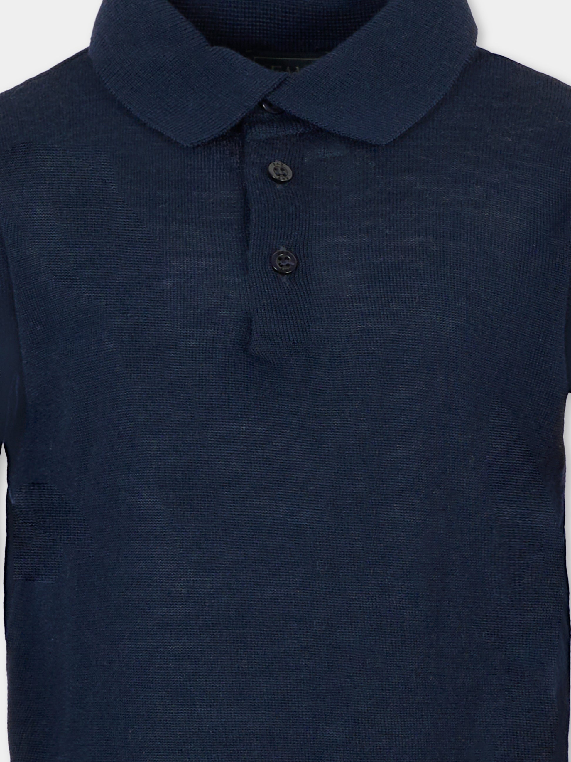 Polo blu per bambino con logo,Fay Kids,FT9P60 W0003 619