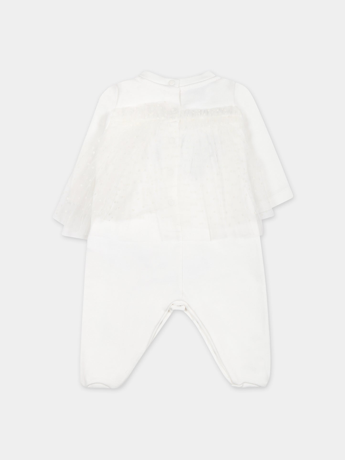 Set bianco per neonata con logo,Blumarine Baby,IF3109 10602