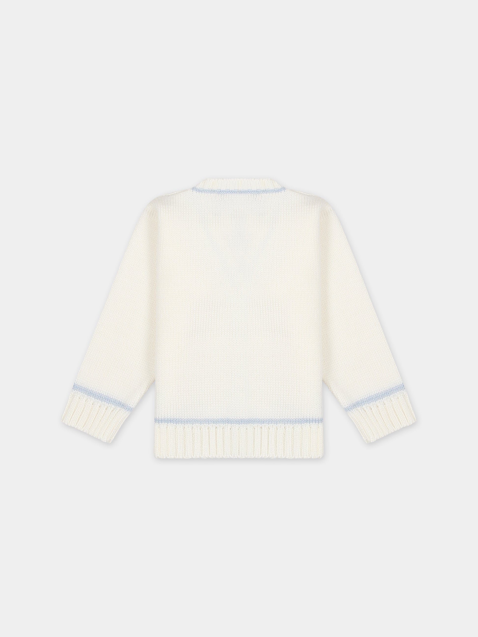 Cardigan bianco per neonato,La Stupenderia,WCCR61800