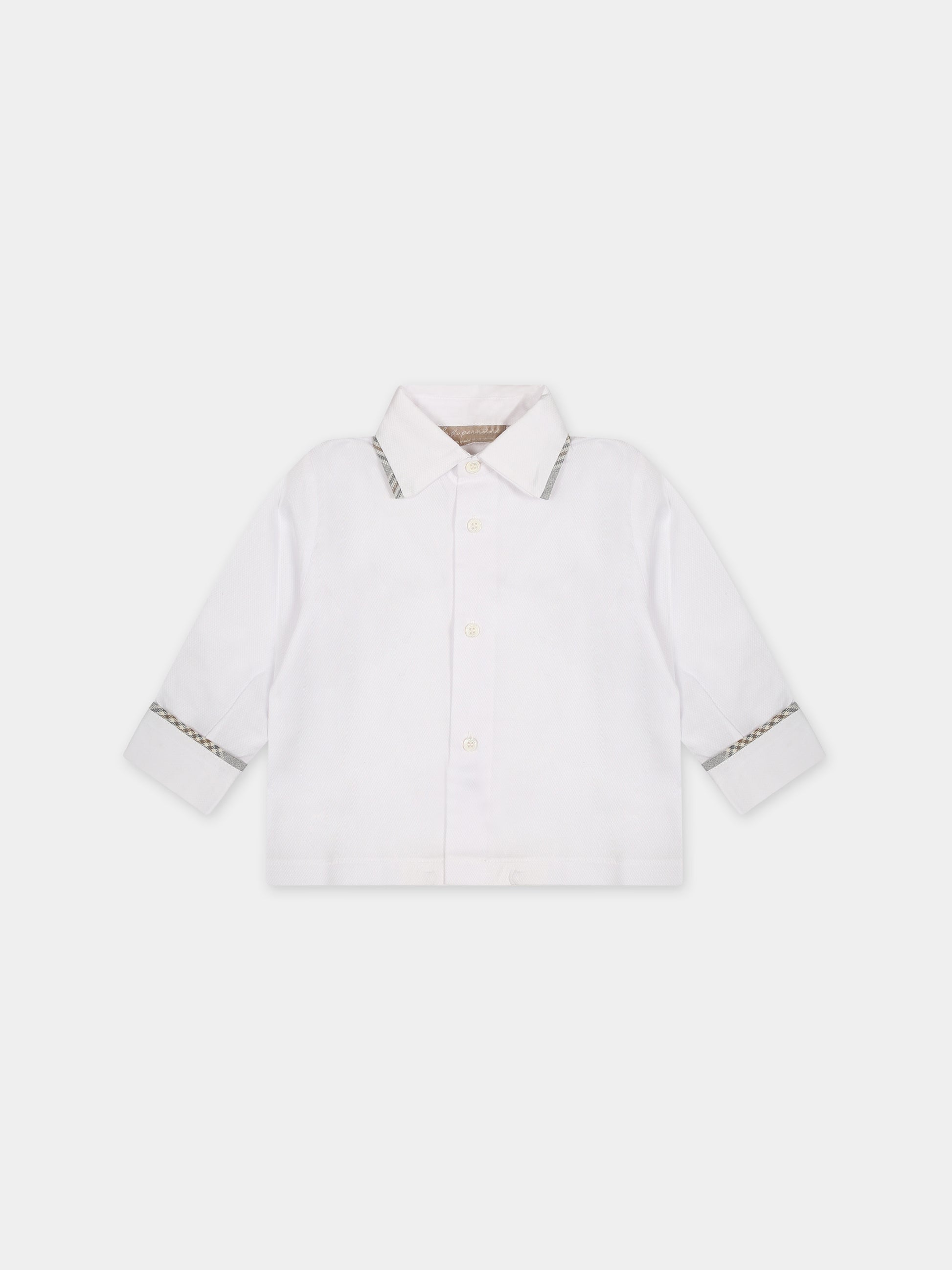Camicia bianca per neonato,La Stupenderia,CCCM51Z19