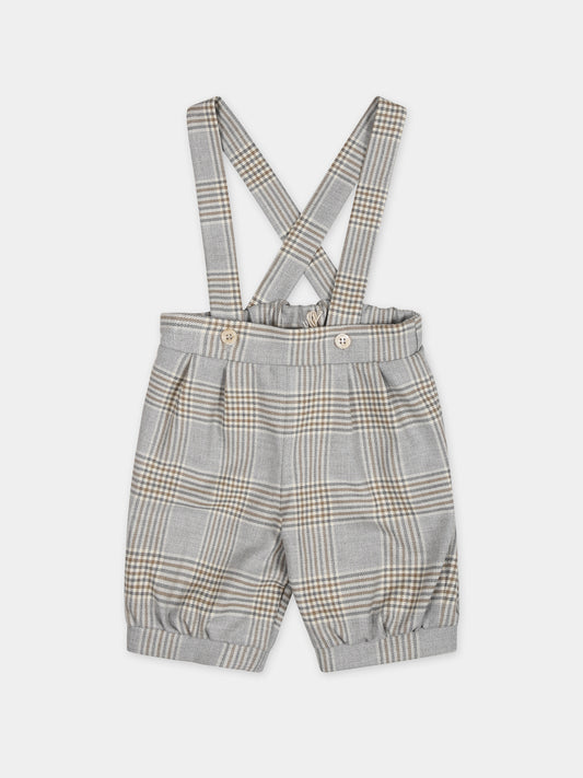 Salopette grigia per neonato,La Stupenderia,CCBR51Z19