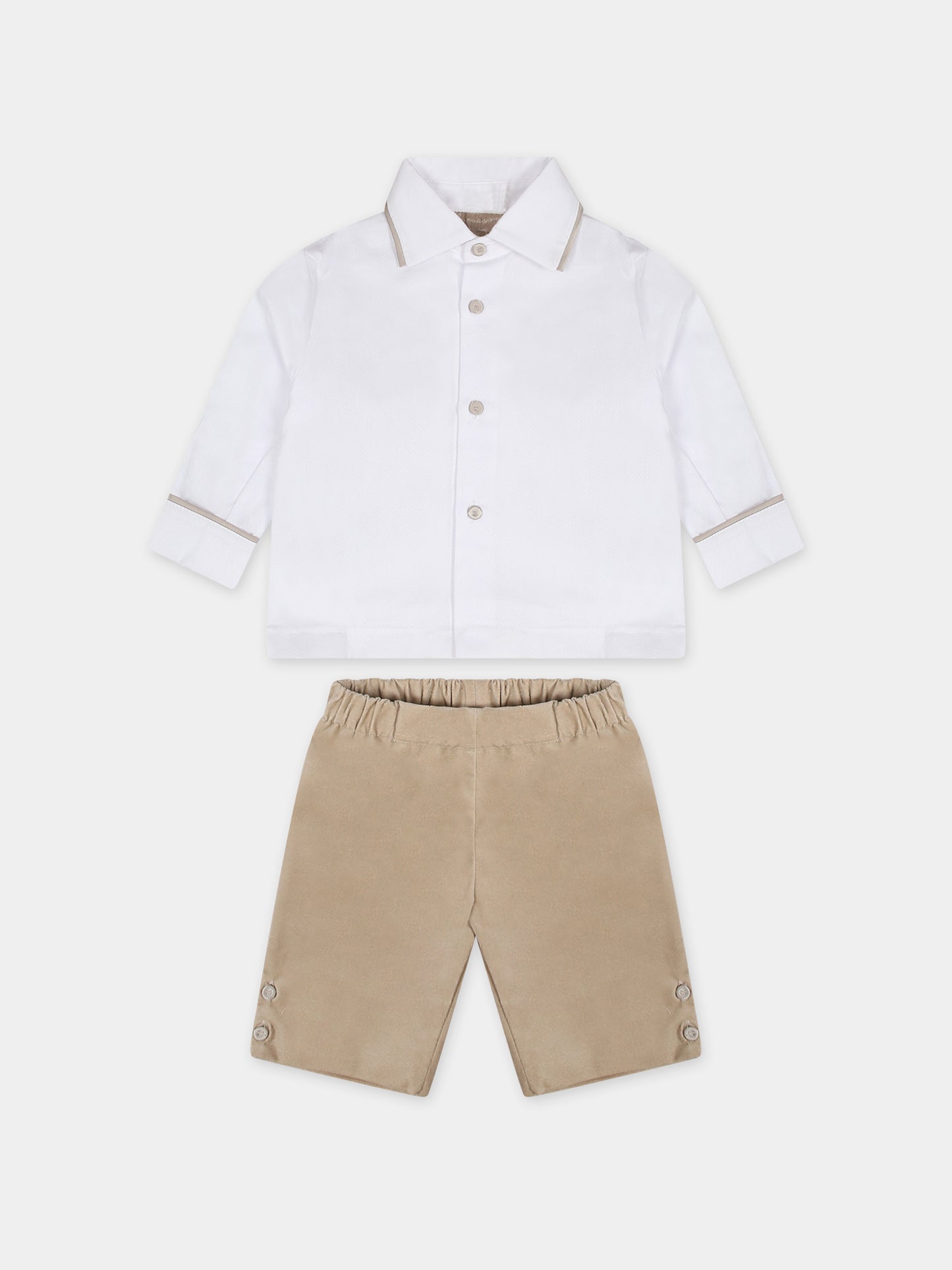 Completo bianco per neonato,La Stupenderia,CCCT61V65