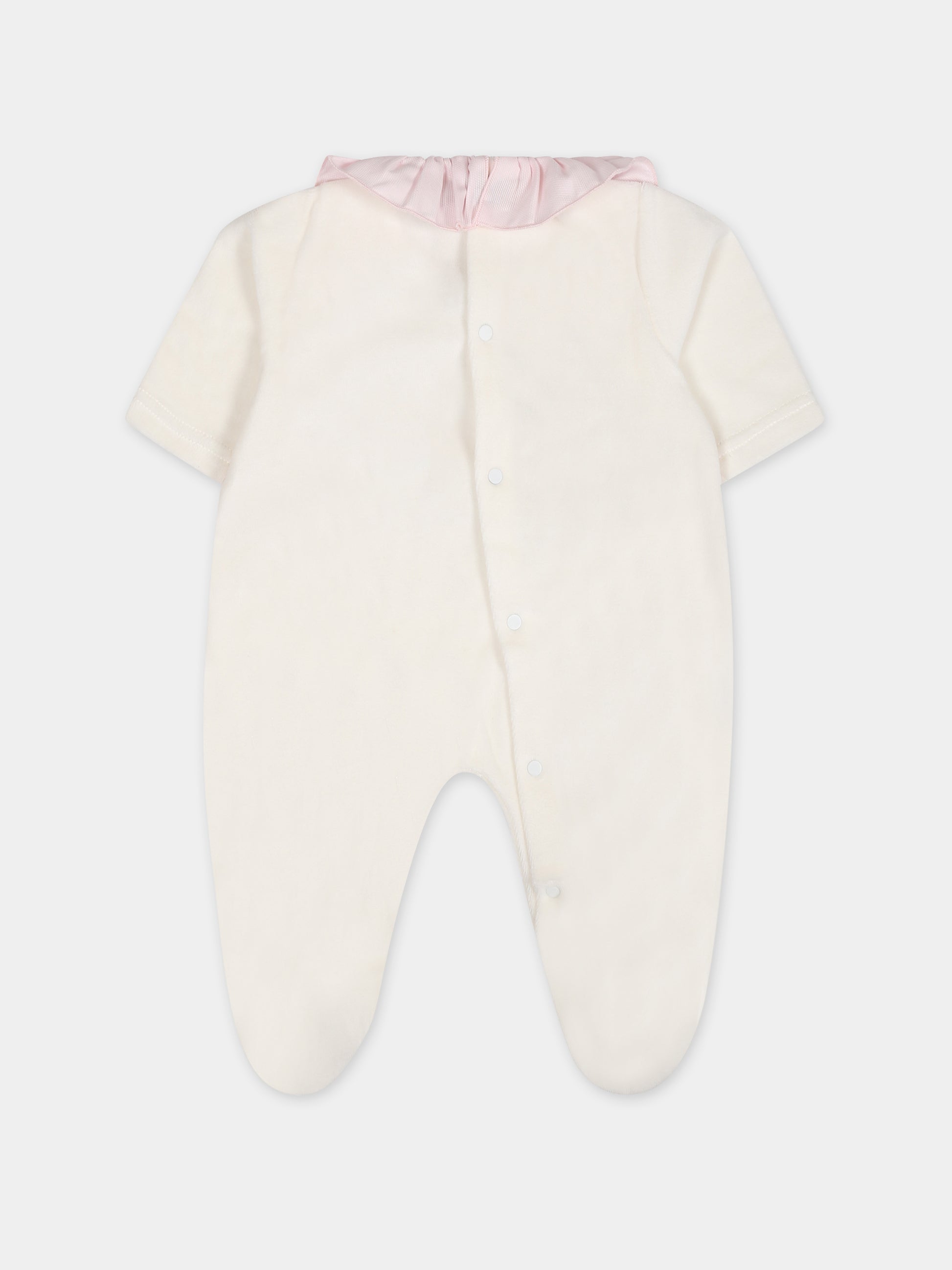 Tutina bianco per neonata con cuore,La Stupenderia,TBTT54L02