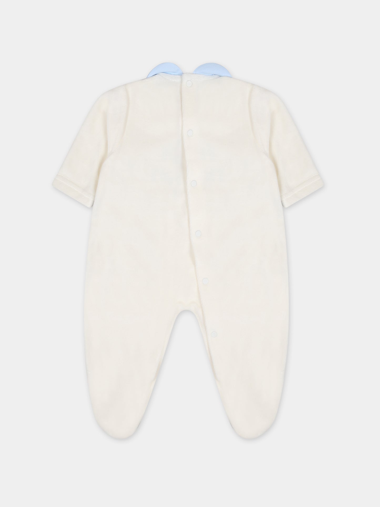 Tutina bianca per neonato con stella,La Stupenderia,TBTT53L02