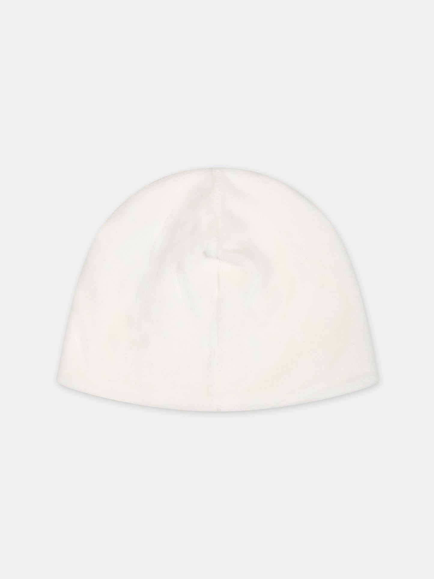 Cappello bianco pe neonato con stella,La Stupenderia,TBCP53L02