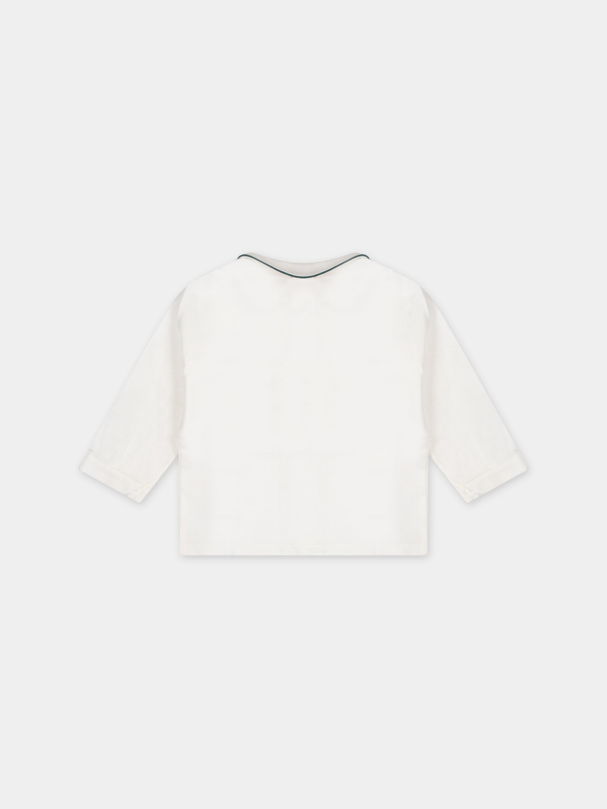 Camicia bianca per neonato,La Stupenderia,CCM63VER