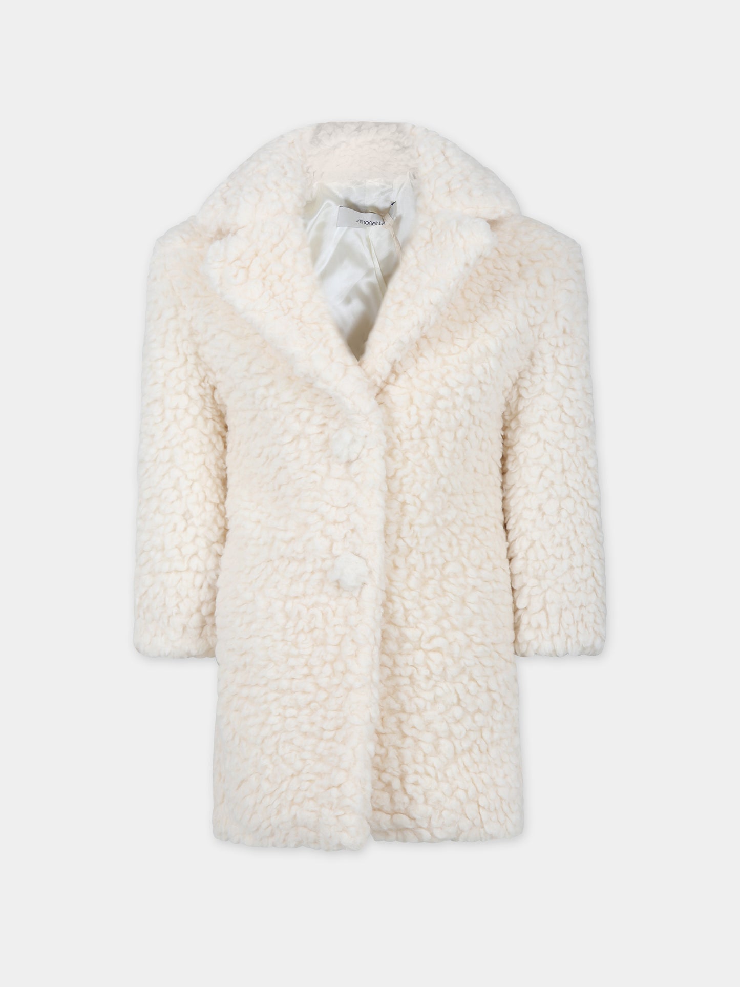 Ecopelliccia avorio per bambina,Simonetta,ST2A70 U0099 102