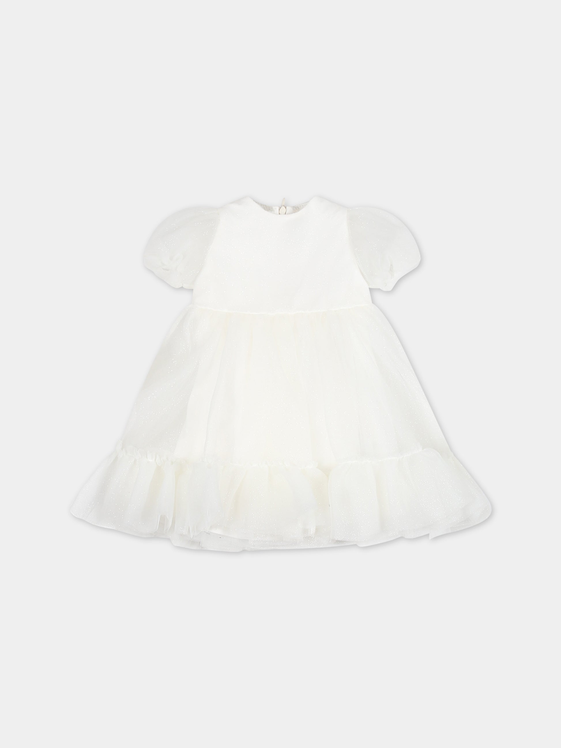 Vestito bianco per neonata,Simonetta,ST1001 O0046 101