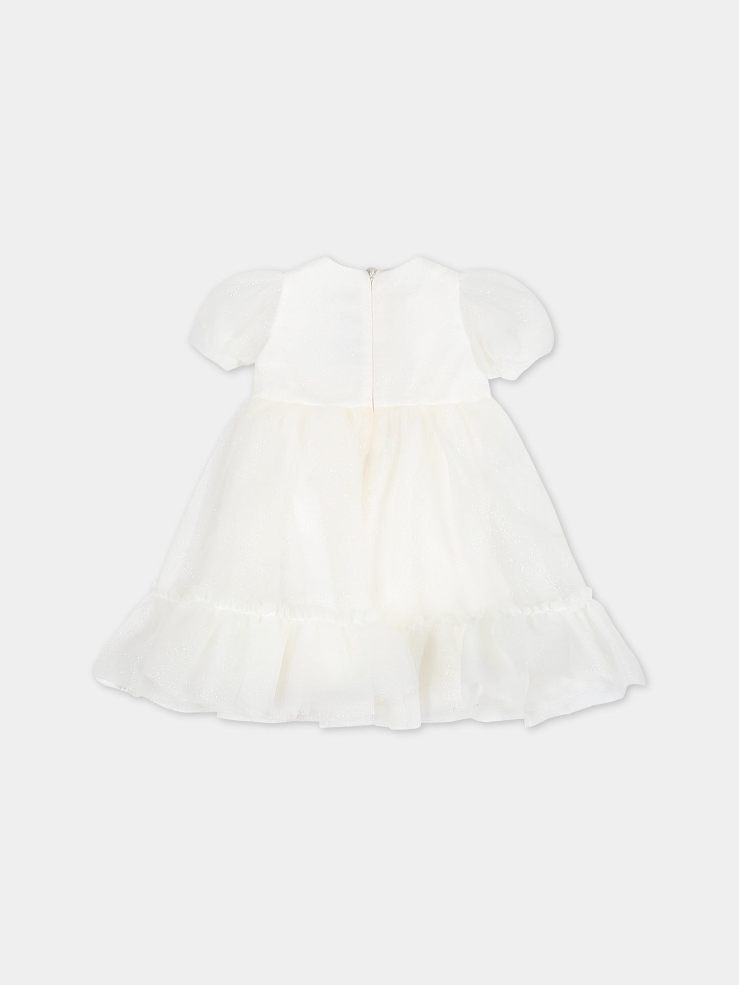 Vestito bianco per neonata,Simonetta,ST1001 O0046 101