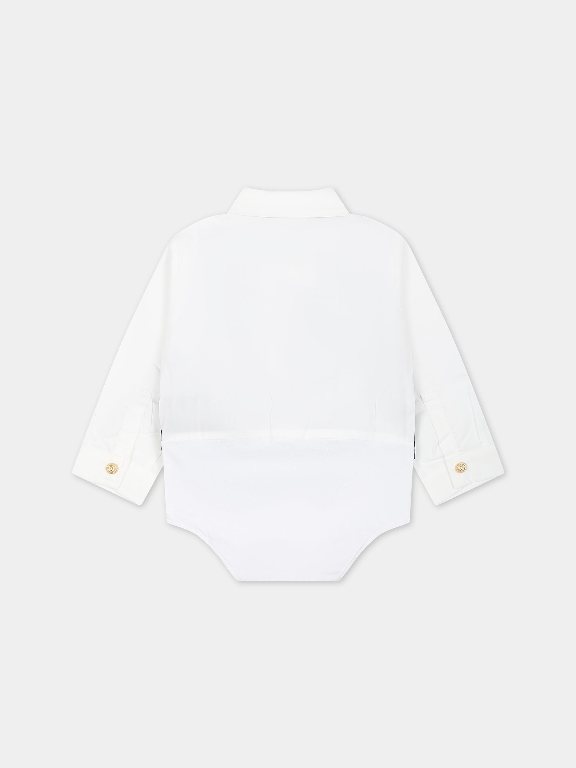 Camicia bianca per neonato,Balmain Kids,BTA530 P0013 100NE