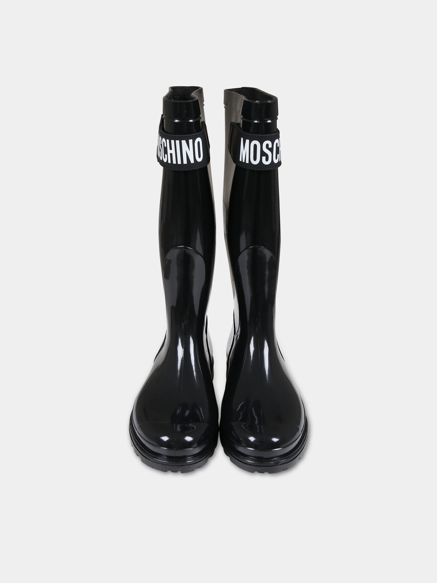 Stivali neri per bambina con Teddy Bear,Moschino Kids,76094 1