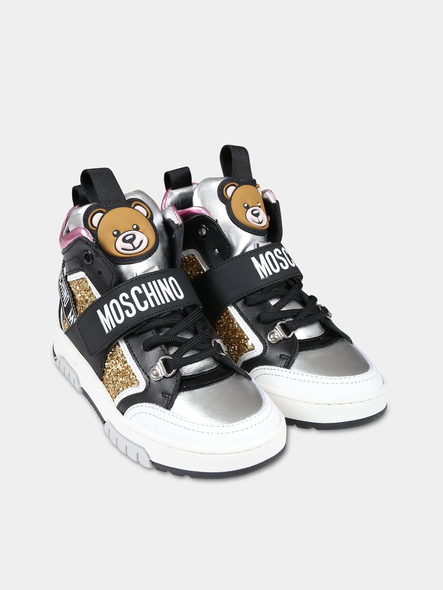 Sneakers nere per bambina con Teddy Bear,Moschino Kids,76019 3