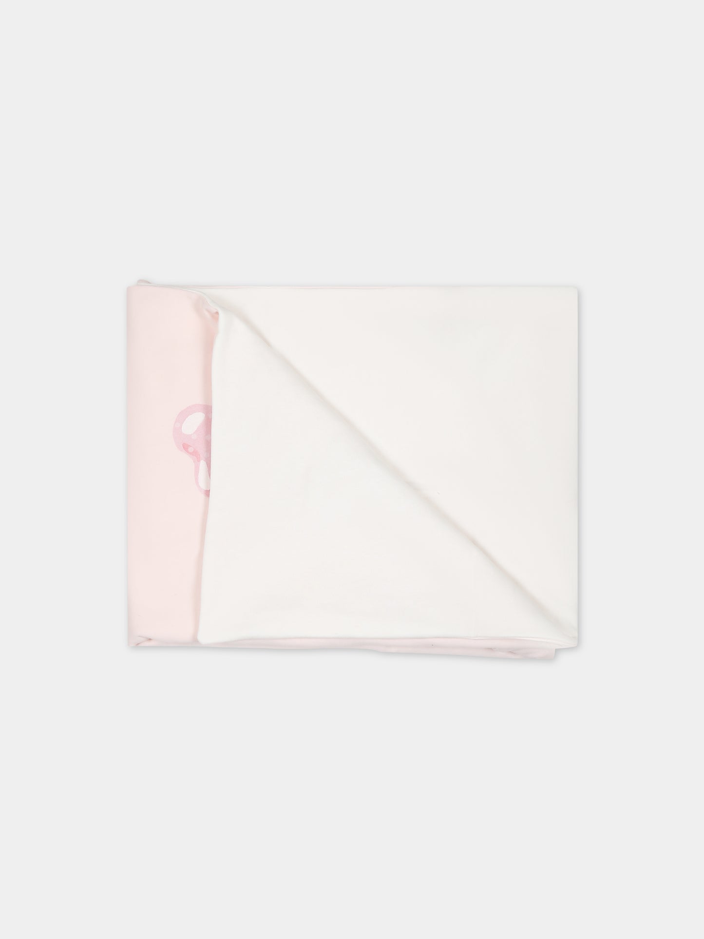 Coperta rosa per neonata con orso e logo,Monnalisa,35B009 2004 0092