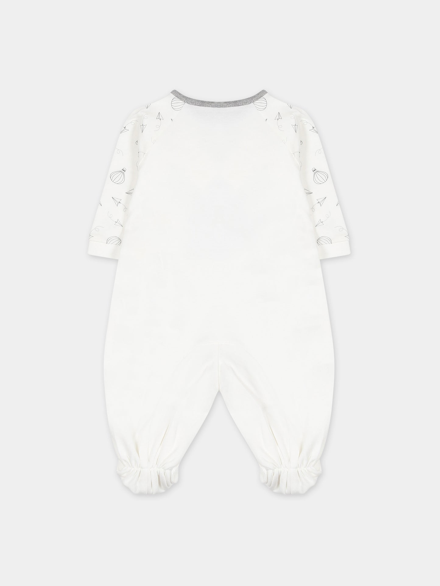 Tutina bianca per neonati con stampa Snoopy e cuore,Monnalisa,22B203 2004 0132