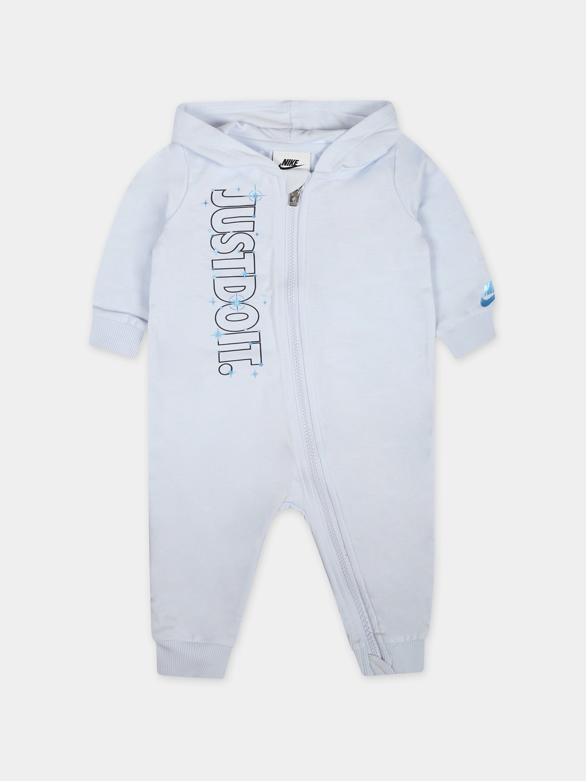 Tutina celeste per neonato con logo,Nike,56L404 U5M
