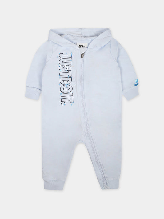 Tutina celeste per neonato con logo,Nike,56L404 U5M