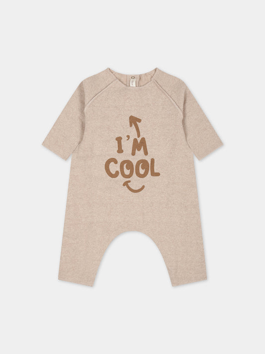 Tutina beige per neonati con scritta,Zhoe & Tobiah,K9 NASTBI