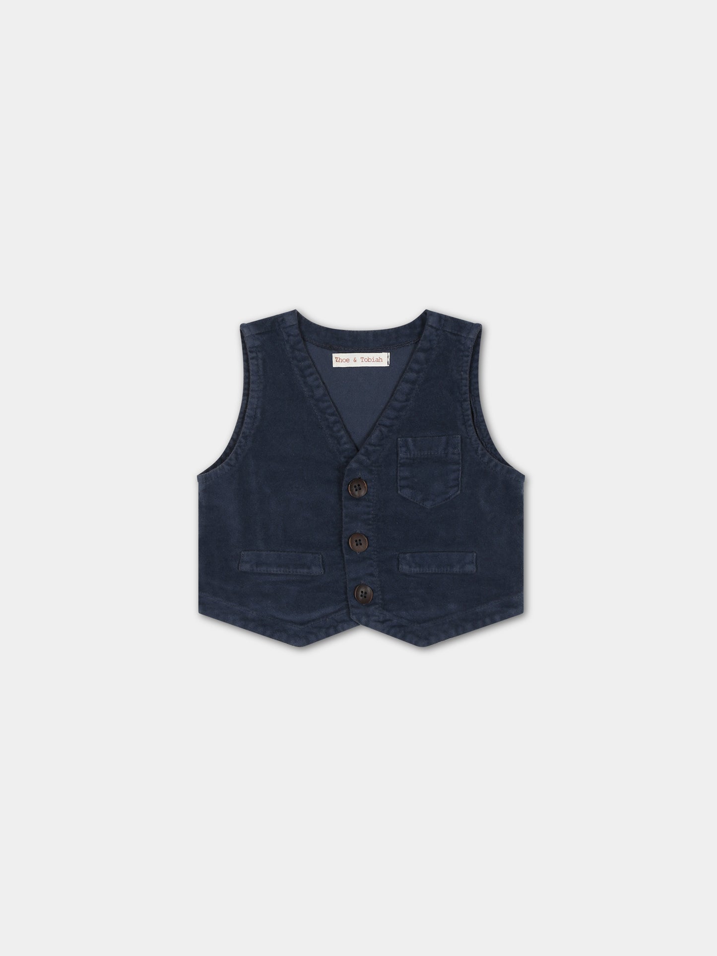 Panciotto blu per neonato,Zhoe & Tobiah,PJS21 11 BB