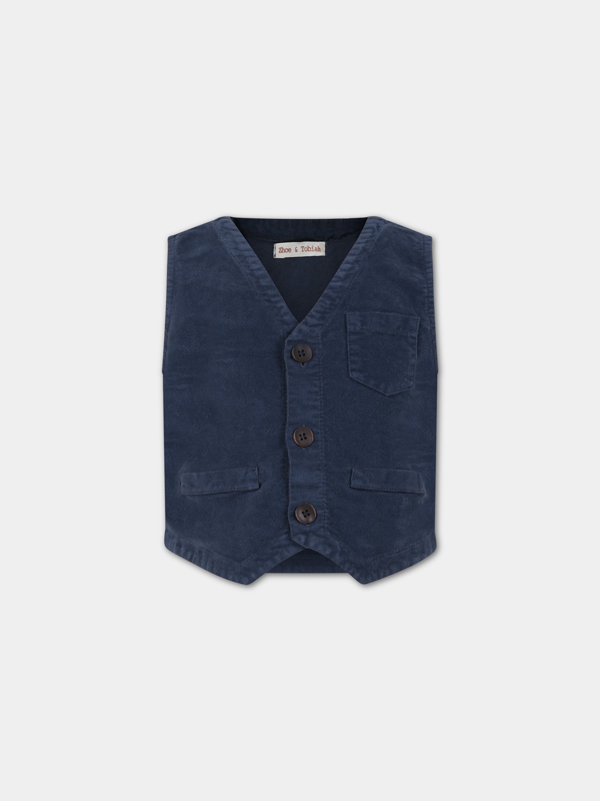 Panciotto blu per bambino,Zhoe & Tobiah,PJS21 11