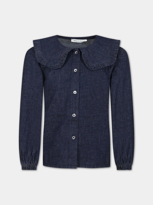 Camicia blu per bambina,Zhoe & Tobiah,DI1 93