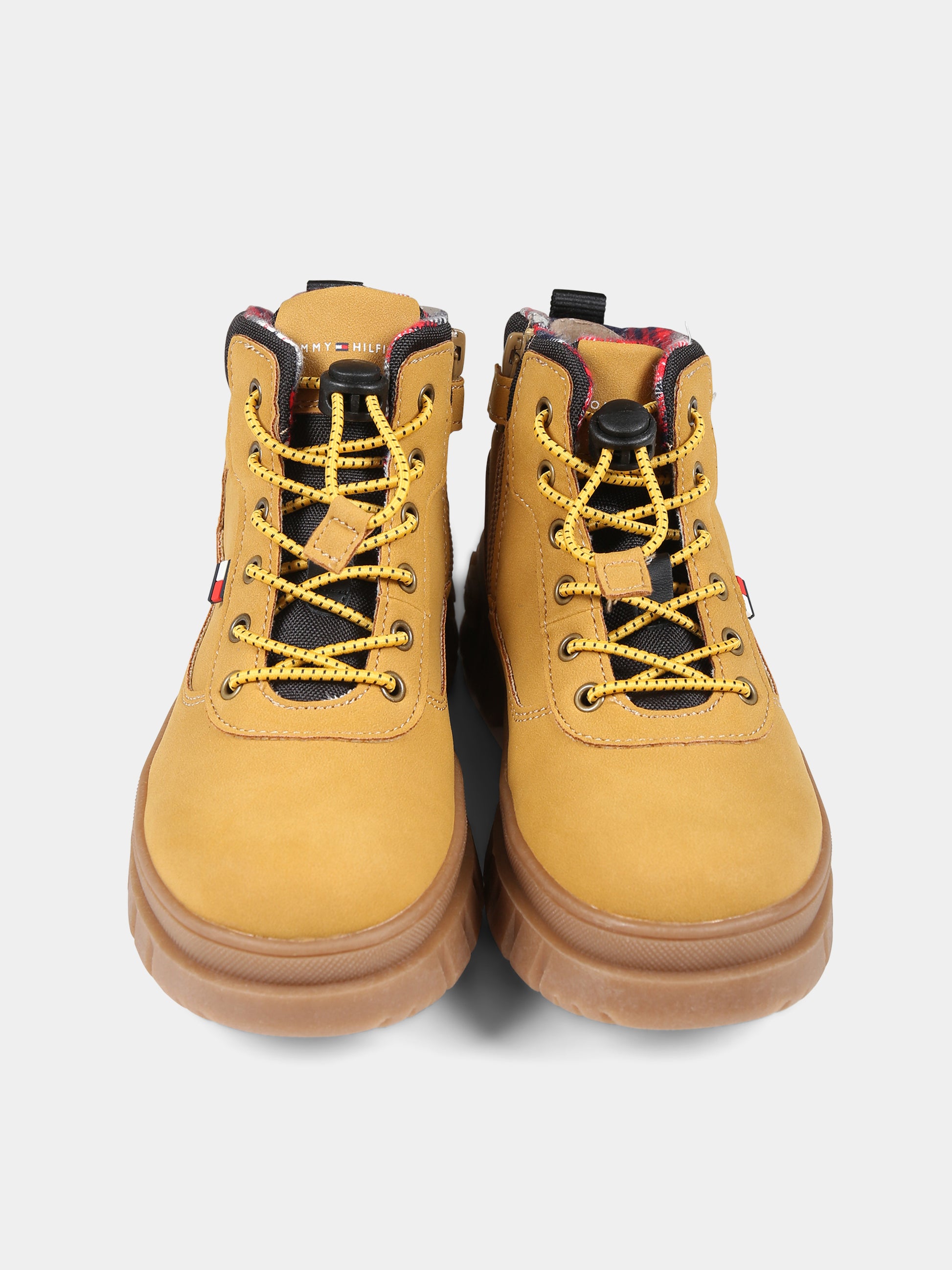 Stivaletti gialli per bambino con logo,Tommy Hilfiger Junior,T3B5 33156 0316A105