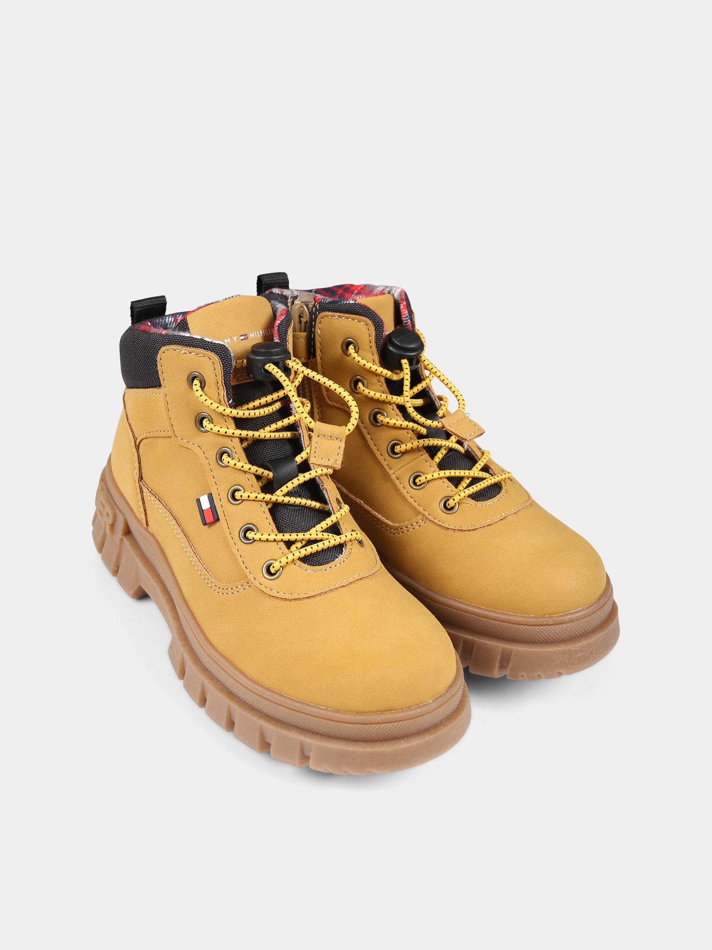 Stivaletti gialli per bambino con logo,Tommy Hilfiger Junior,T3B5 33156 0316A105