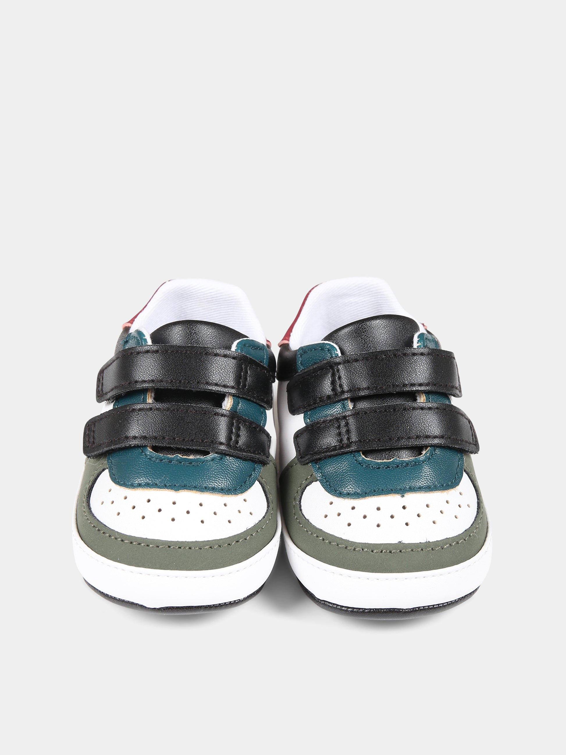 Sneakers bianche per neonato con logo,Calvin Klein Kids,V0B4 80716 1433Y913