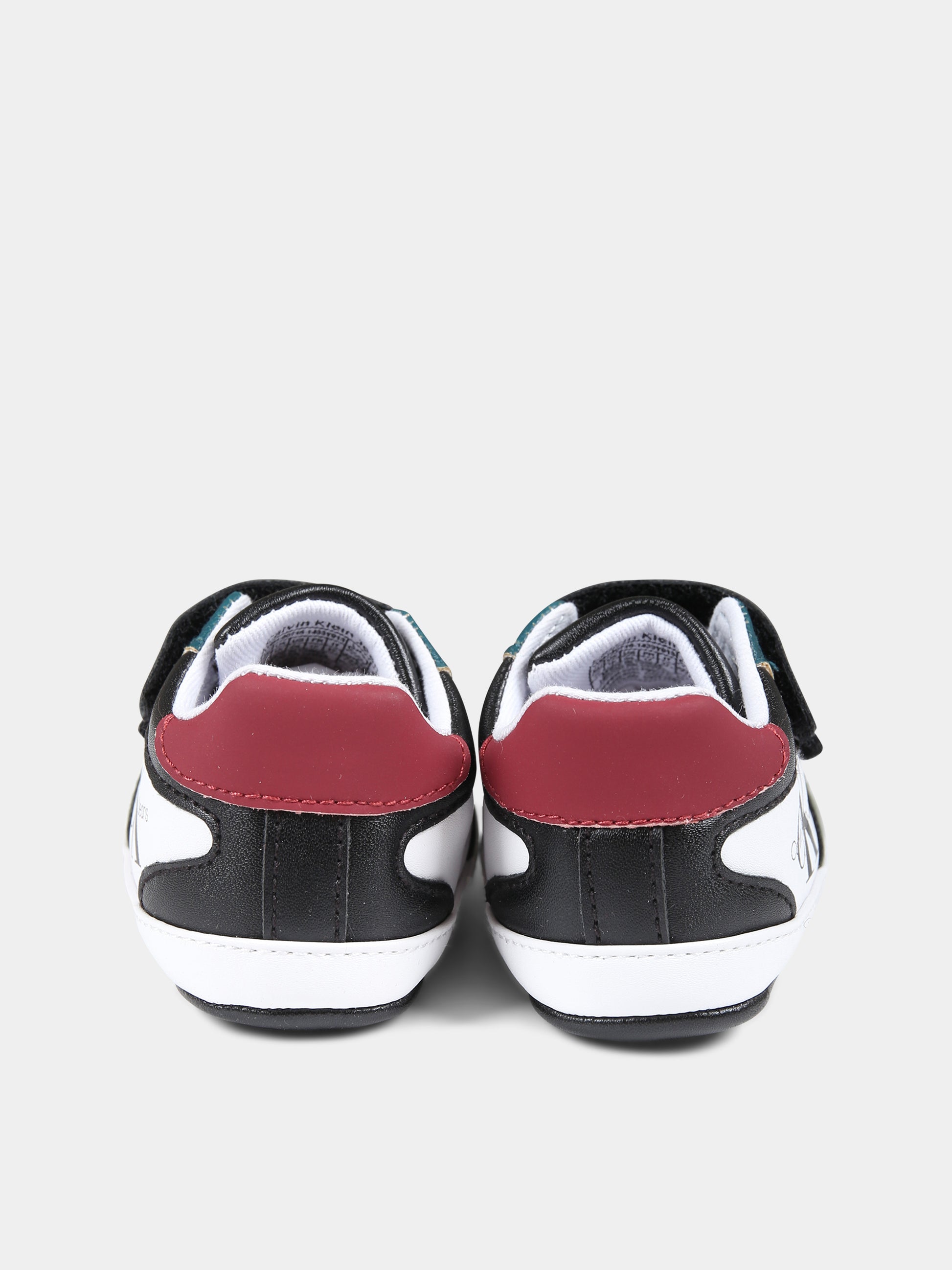 Sneakers bianche per neonato con logo,Calvin Klein Kids,V0B4 80716 1433Y913