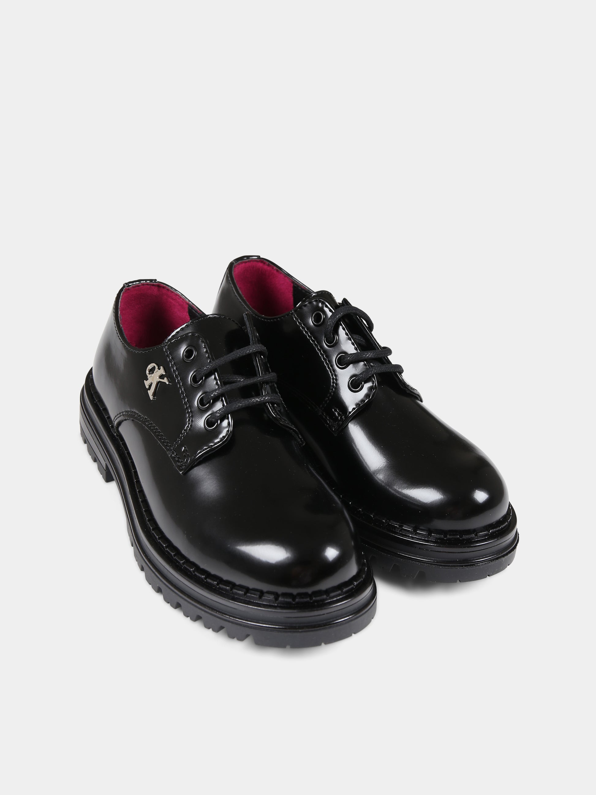 Stringate nere per bambino con logo,Calvin Klein Kids,V4A4 80697 1453999