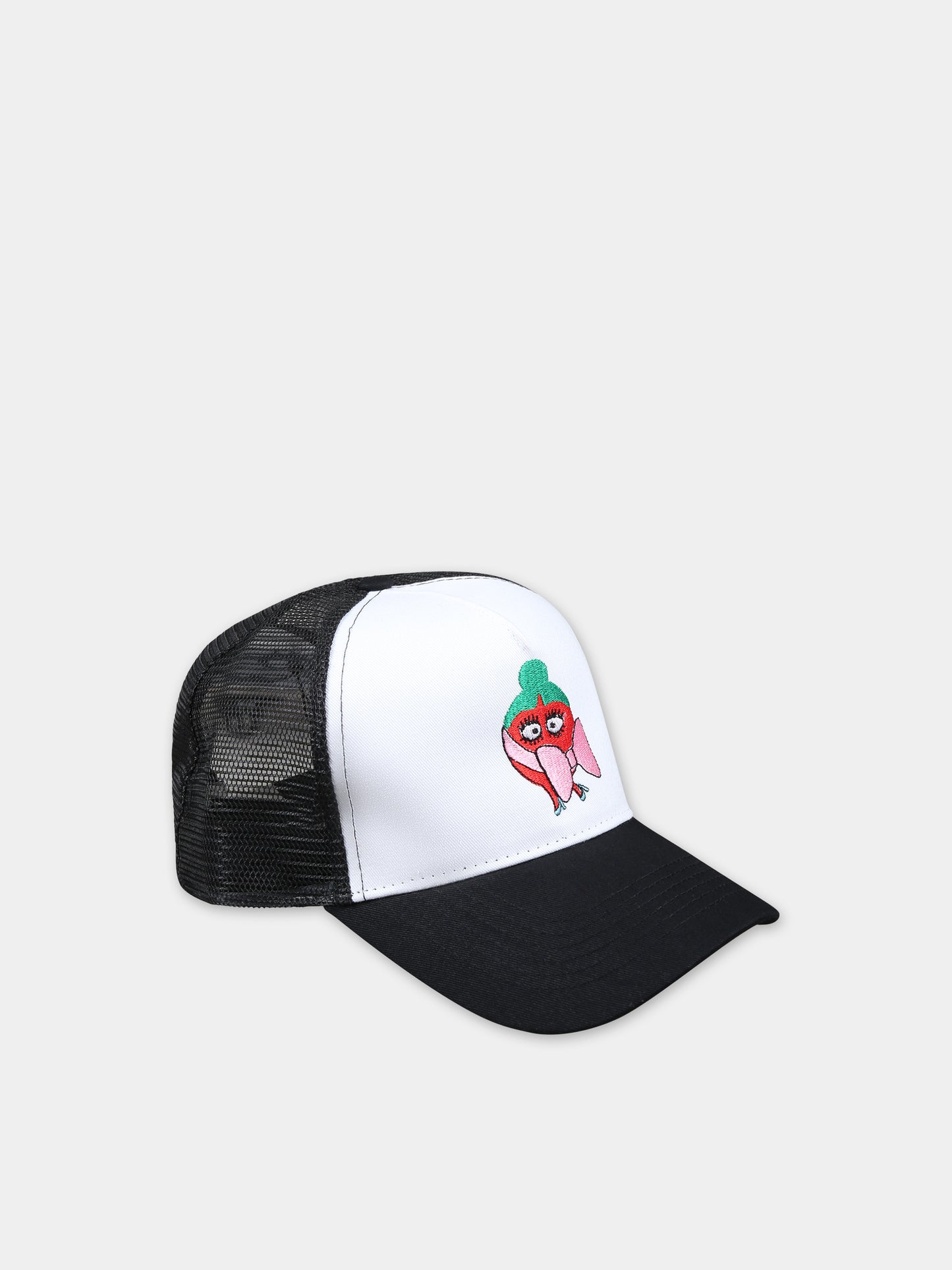 Cappello nero per bambina con ricamo,Caroline Bosmans,AW23 9102 L 9001