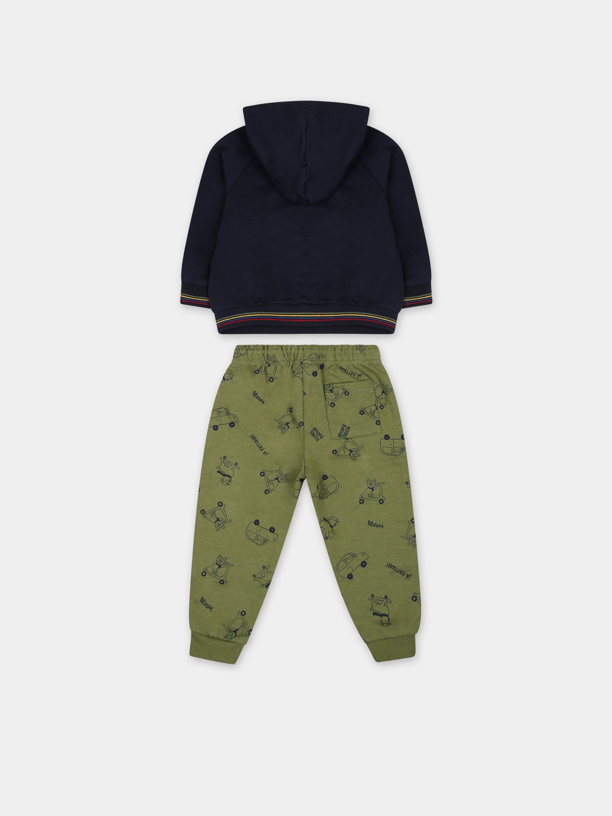 Completo blu per neonato con stampa cane,Mayoral,2877 074