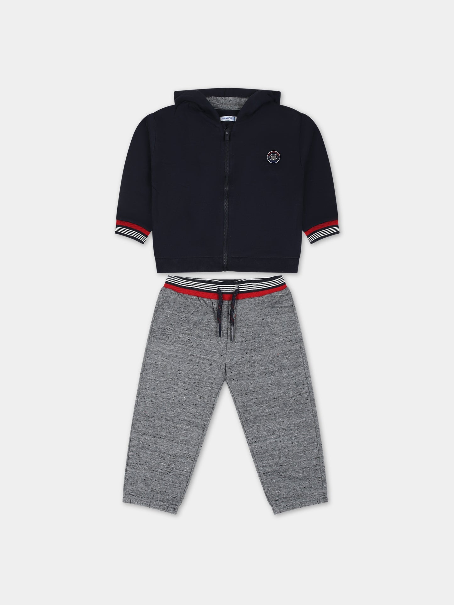 Completo rosso per neonato con stampa orso,Mayoral,2872 050